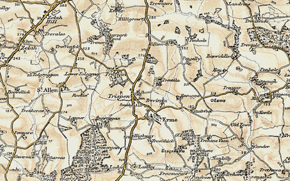 Old map of Trispen in 1900
