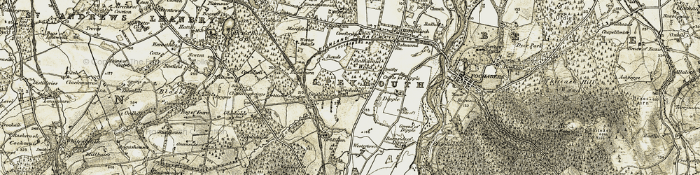 Old map of Balnacoul Wood in 1910