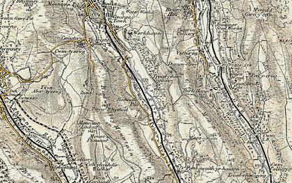 Old map of Troearhiwgwair in 1899-1900