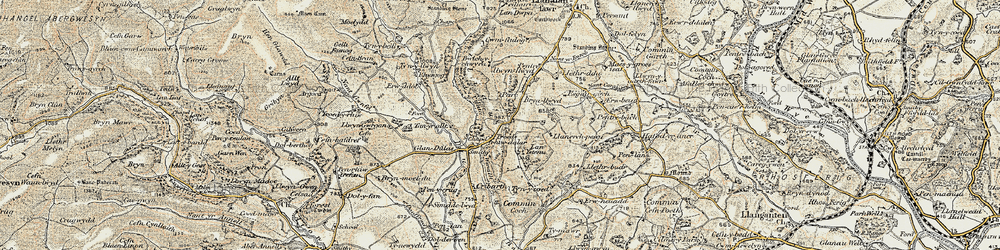 Old map of Troedrhiwdalar in 1900-1902