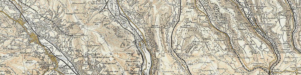 Old map of Bargod Taf in 1899-1900