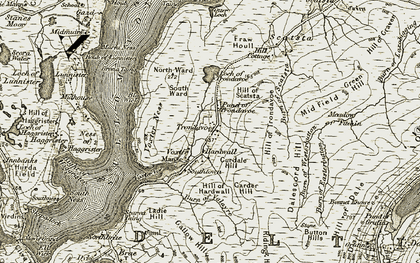 Old map of Burn of Easterbutton in 1912