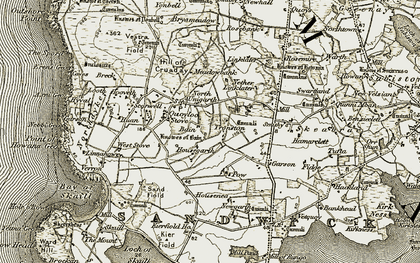 Old map of Tronston in 1912