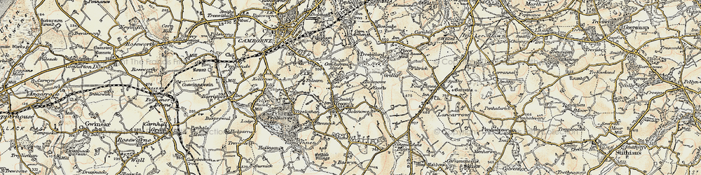 Old map of Troon in 1900