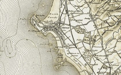 Old map of Black Rocks in 1905-1906
