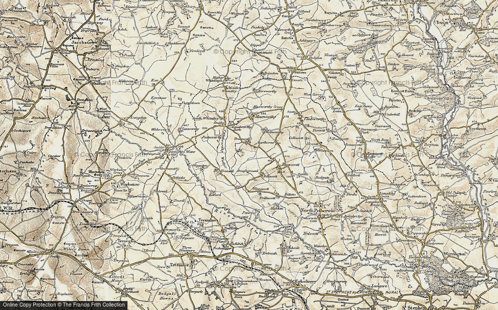 Old Map of Troswell, 1900 in 1900