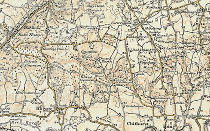 Old map of Trotten Marsh in 1897-1900