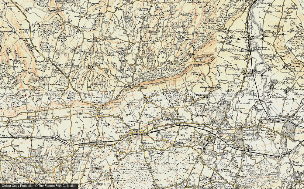 Old Map of Trottiscliffe, 1897-1898 in 1897-1898