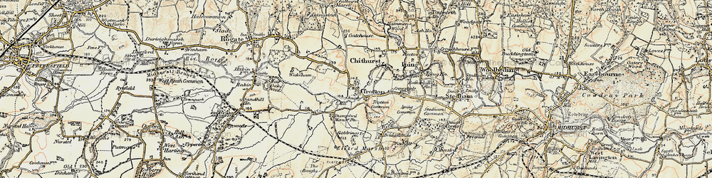 Old map of Trotton in 1897-1900