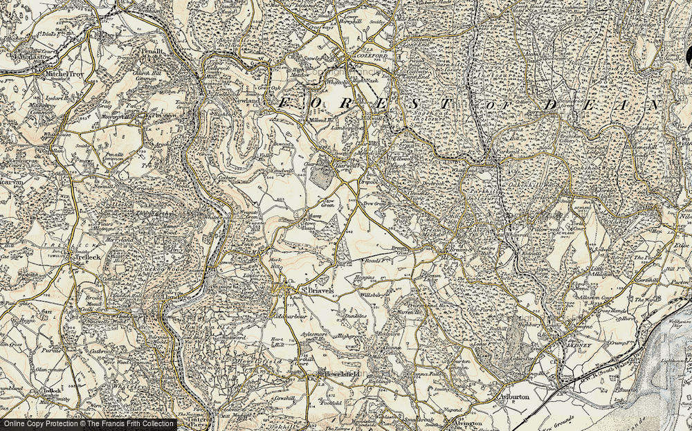 Old Map of Historic Map covering Bearse Common in 1899-1900