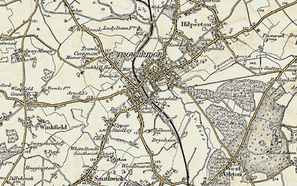 Old map of Trowbridge in 1898-1899