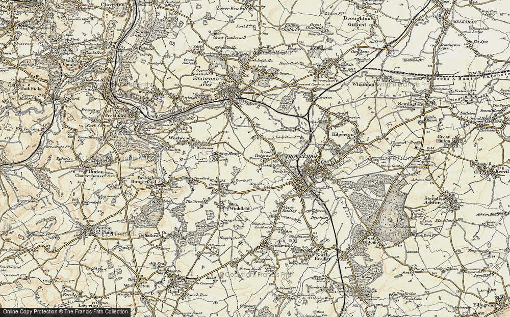 Old Map of Historic Map covering Arnold's Hill in 1898-1899