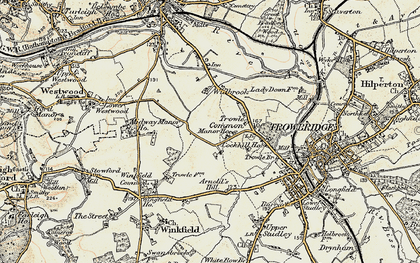 Old map of Trowle Common in 1898-1899