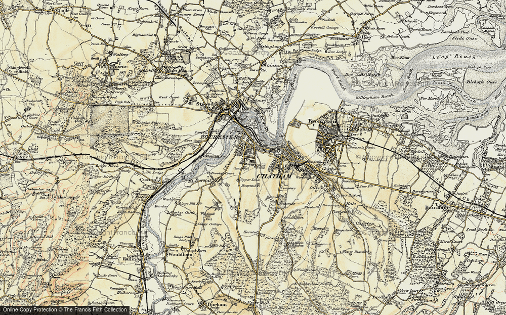 Old Map of Troy Town, 1897-1898 in 1897-1898