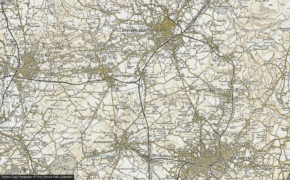 Old Map of Trub, 1903 in 1903