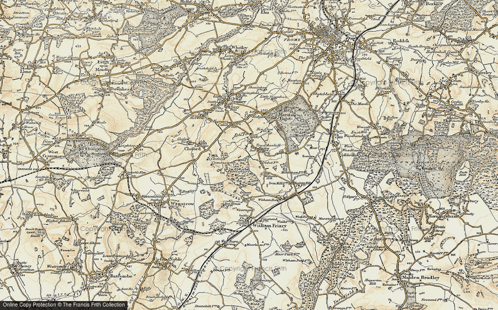 Old Map of Trudoxhill, 1897-1899 in 1897-1899