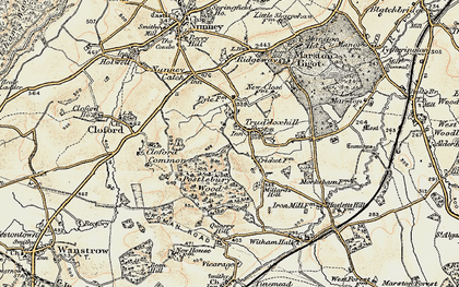 Old map of Trudoxhill in 1897-1899