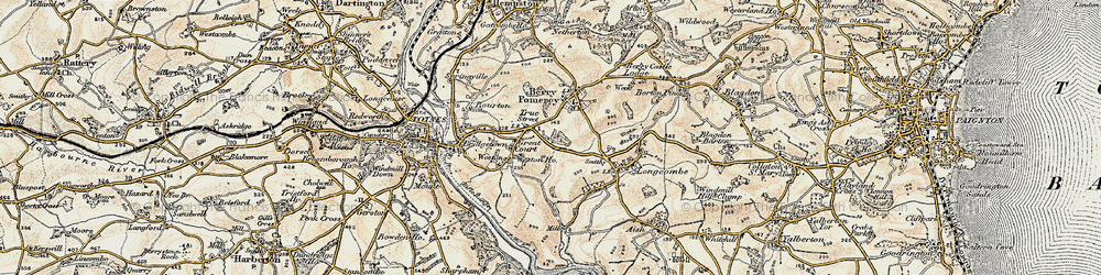 Old map of True Street in 1899