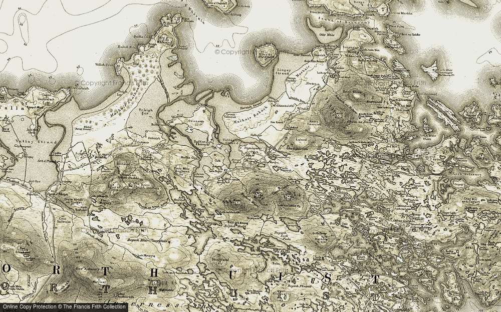 Old Map of Trumaisgearraidh, 1911 in 1911