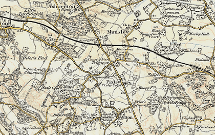 Old map of Trumpet in 1899-1901