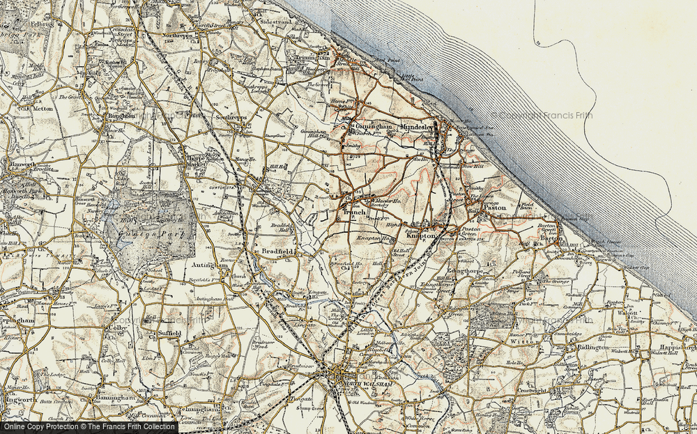 Old Map of Trunch, 1901-1902 in 1901-1902