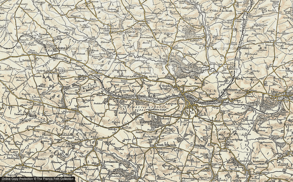 Old Map of Truscott, 1900 in 1900
