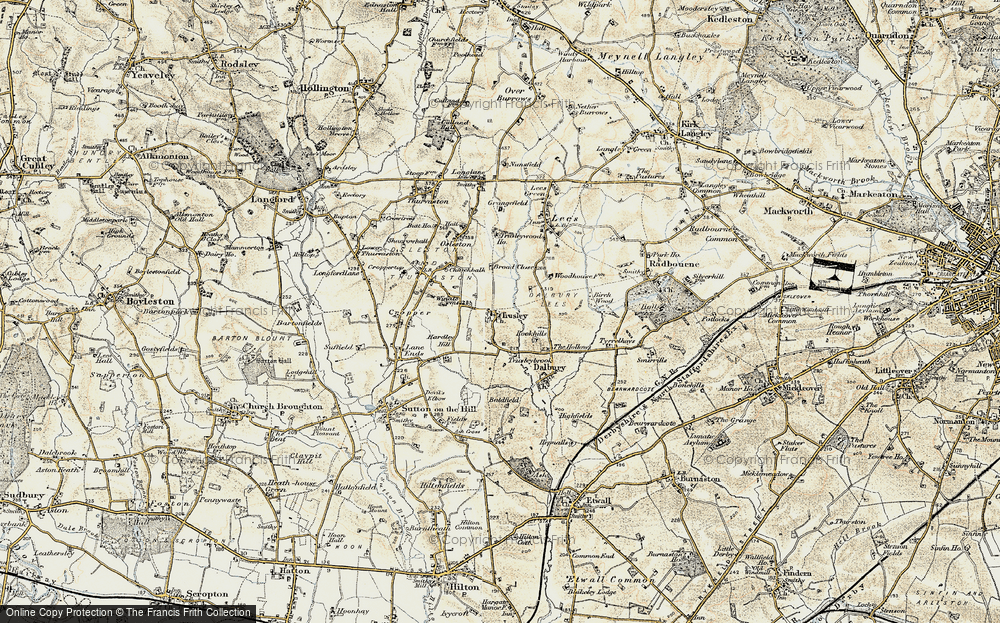 Old Map of Trusley, 1902 in 1902