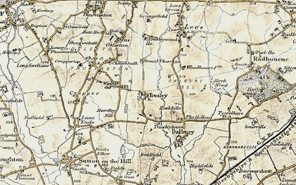 Old map of Trusley in 1902