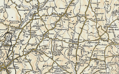 Old map of Trussall in 1900