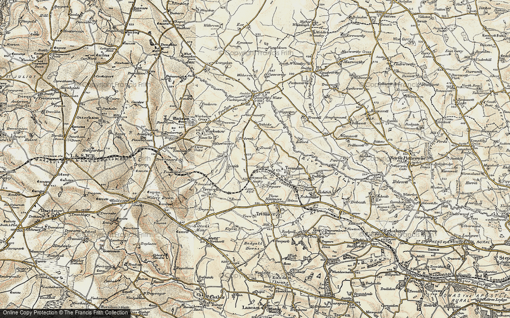 Old Map of Trussell, 1900 in 1900