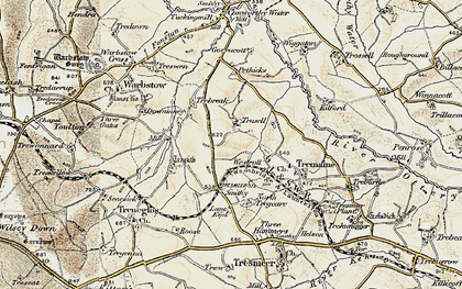 Old map of Westcott in 1900