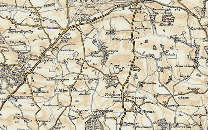 Old map of Truthan in 1900