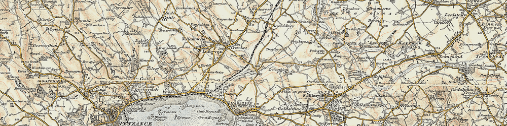 Old map of Truthwall in 1900
