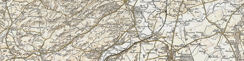 Old map of Trwstllewelyn in 1902-1903