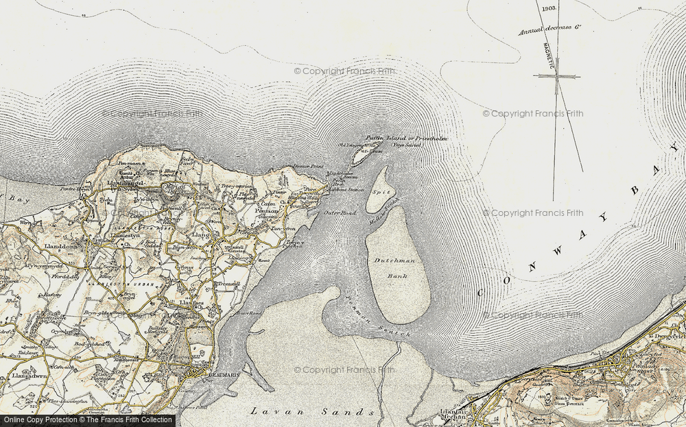 Old Map of Trwyn Penmon, 1903-1910 in 1903-1910
