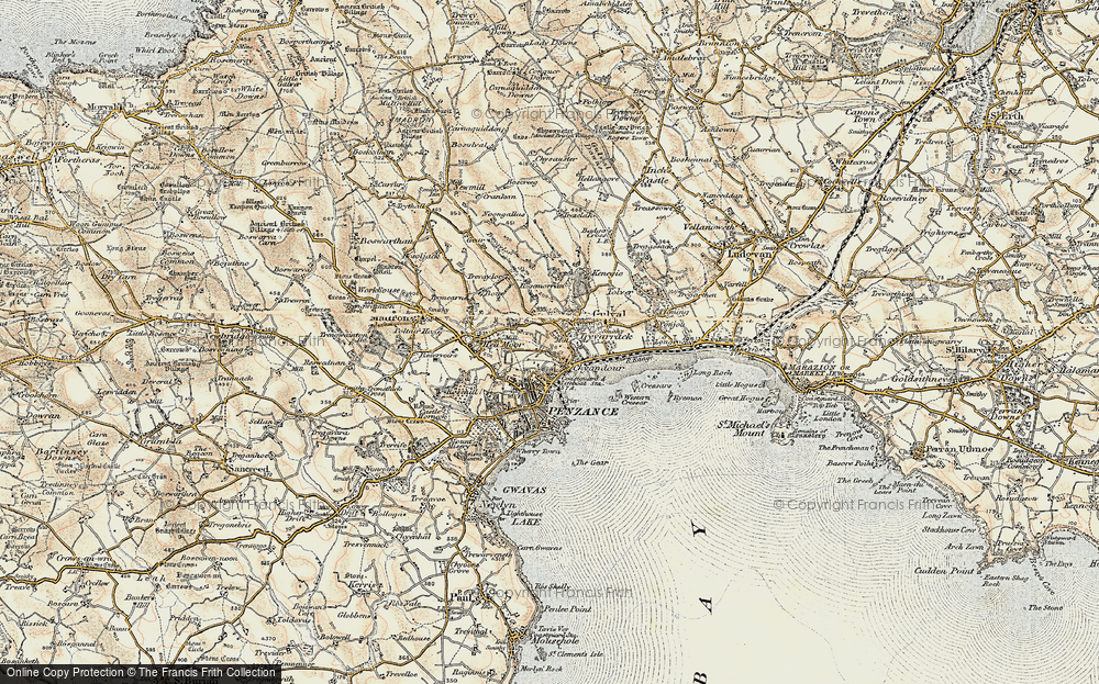 Old Map of Trythogga, 1900 in 1900