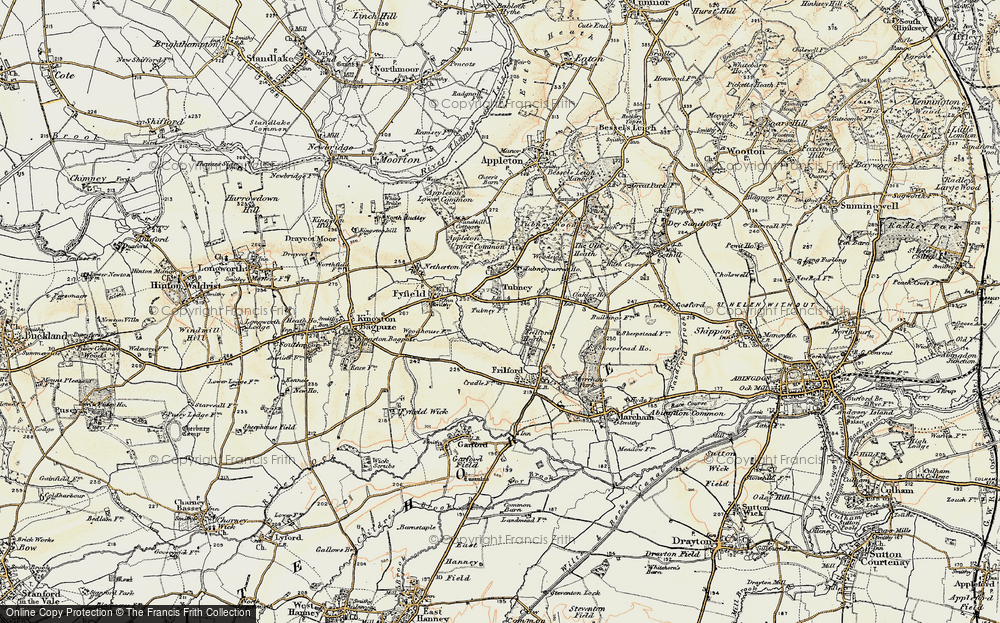 Old Map of Tubney, 1897-1899 in 1897-1899