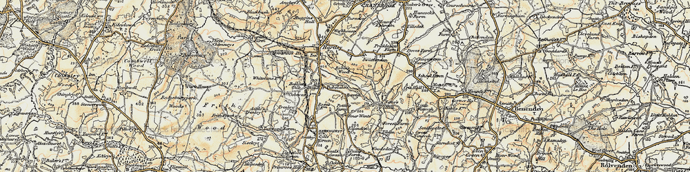 Old map of Tubslake in 1898