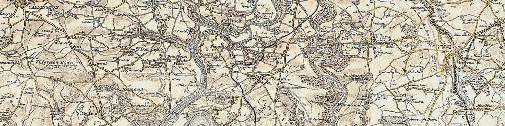 Old map of Ashen in 1899-1900