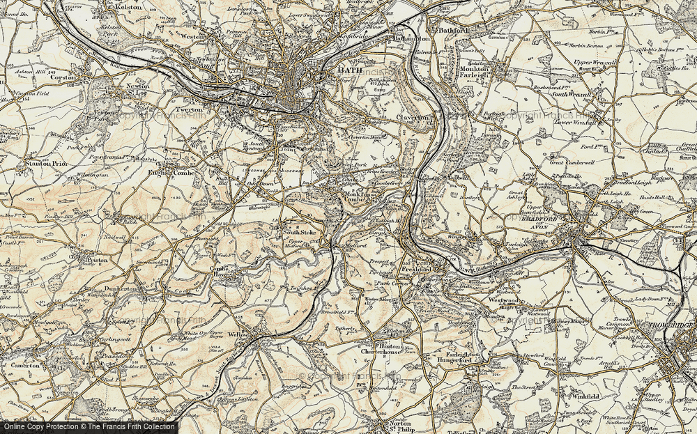 Old Map of Tucking Mill, 1898-1899 in 1898-1899