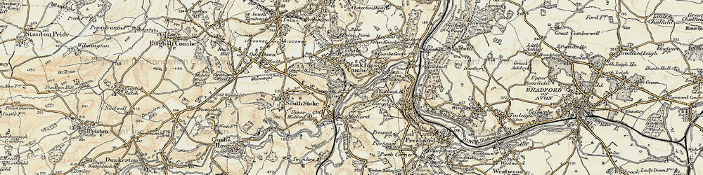 Old map of Tucking Mill in 1898-1899