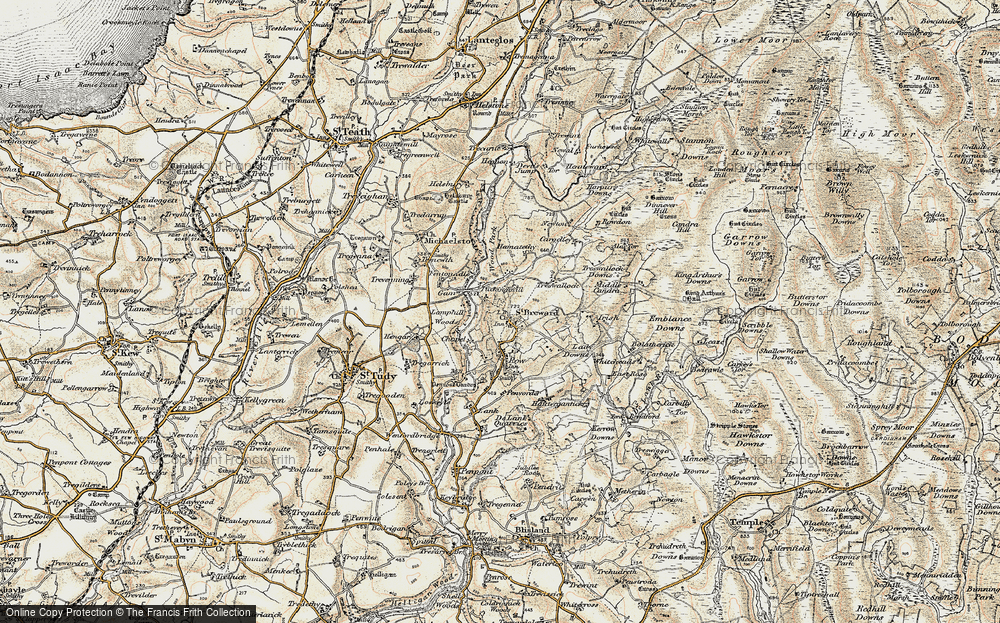 Old Map of Tuckingmill, 1900 in 1900