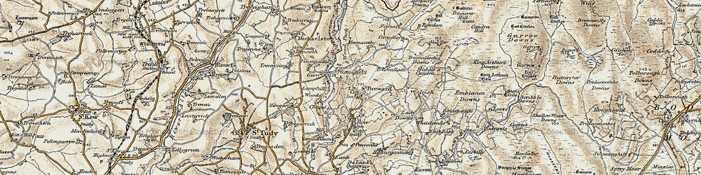 Old map of Tuckingmill in 1900