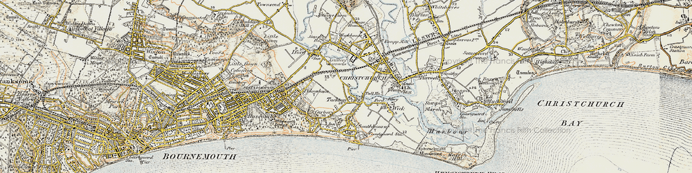 Old map of Tuckton in 1899-1909