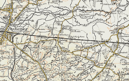 Old map of Tudeley in 1897-1898
