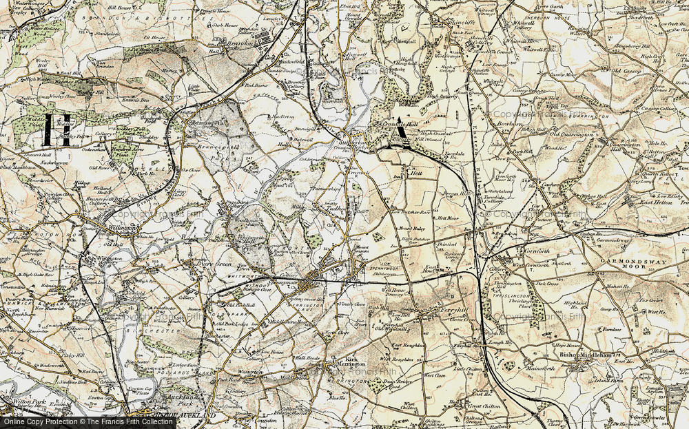 Old Map of Tudhoe, 1901-1904 in 1901-1904