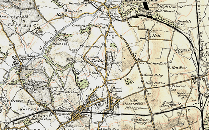 Old map of Tudhoe in 1901-1904