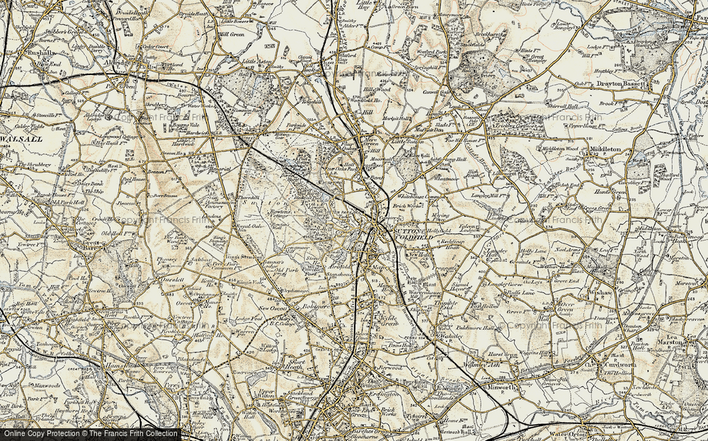 Old Map of Tudor Hill, 1901-1902 in 1901-1902