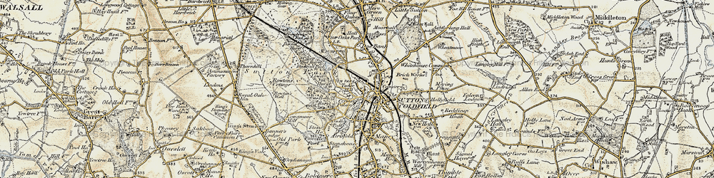 Old map of Tudor Hill in 1901-1902