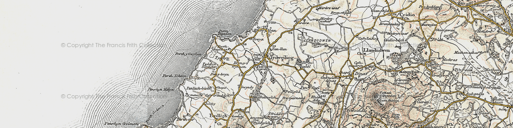 Old map of Tudweiliog in 1903